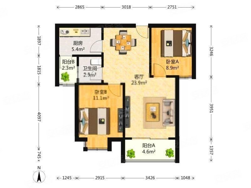 天润城第十二街区出行方便居住密度低电梯房中间好楼层