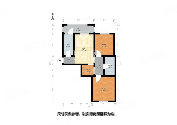 京山道小区2室1厅1卫83.83㎡南北109万