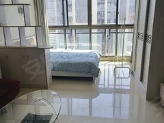 宁波路中央公寓的单身公寓布置温馨家具齐全可拎包入住