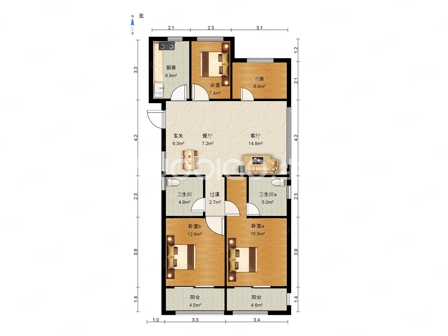 城西蒲荷花苑边套 全明户型 全景落地窗毛胚电梯新房 看房随时