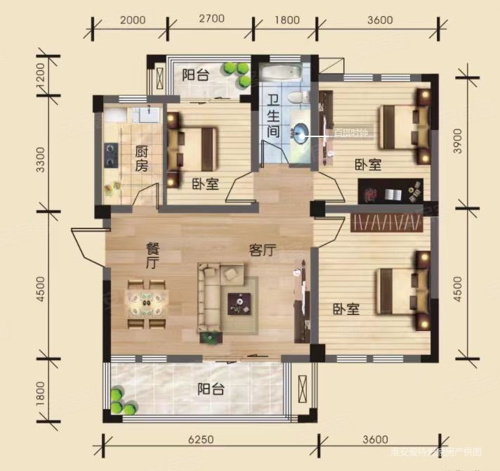 文博苑4室2厅2卫93.72㎡南北54.8万