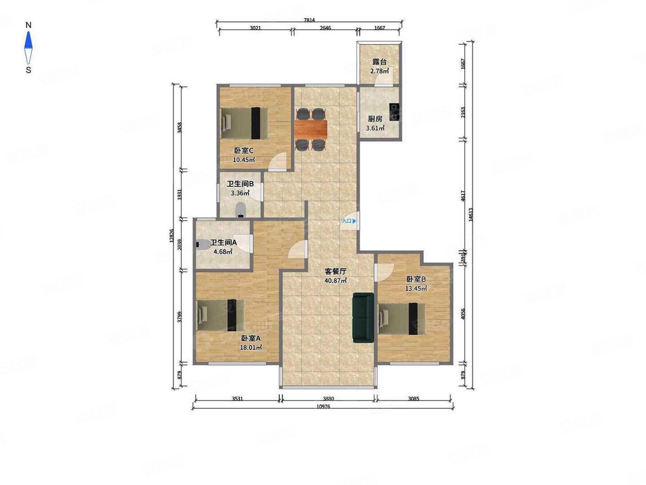 新上解放路华润半山悦景一号楼高楼层自己装修格局改动合理一眼中