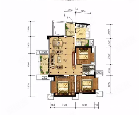 碧波豪庭精装婚房套三房东住家装修未入住