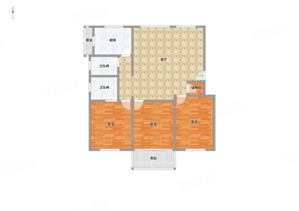 三八路110弄小区3室1厅1卫113.79㎡南200万