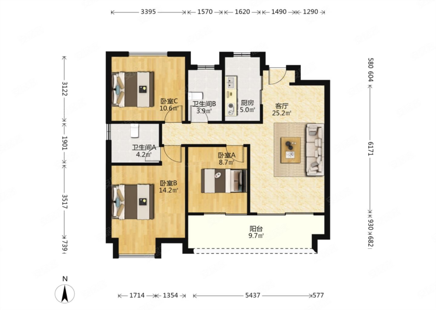 江北新区精装次新房砂之船中海左岸澜庭