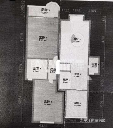 金竹园2室2厅2卫96.43㎡南468万