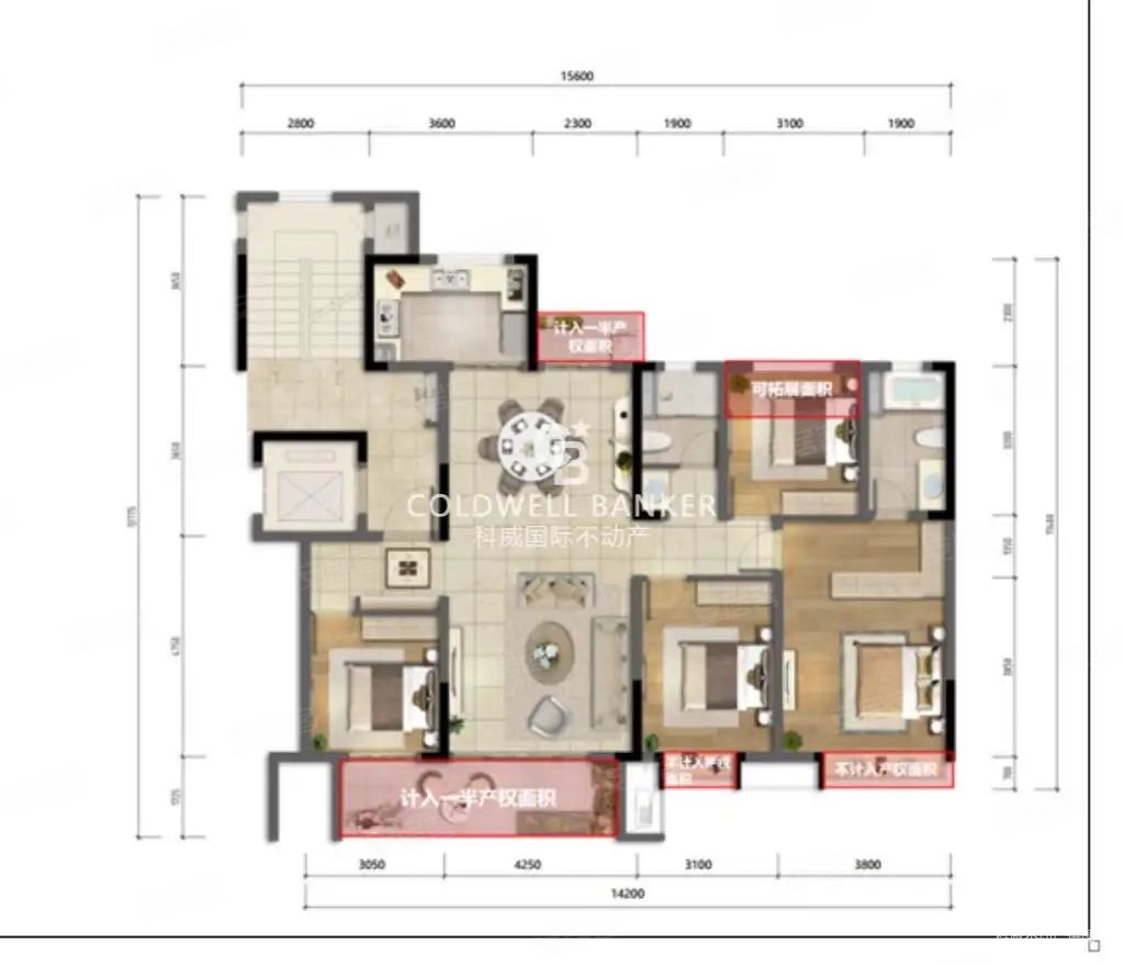 锦尚府洋房!送车位!四间朝南好户型!采光无影响!