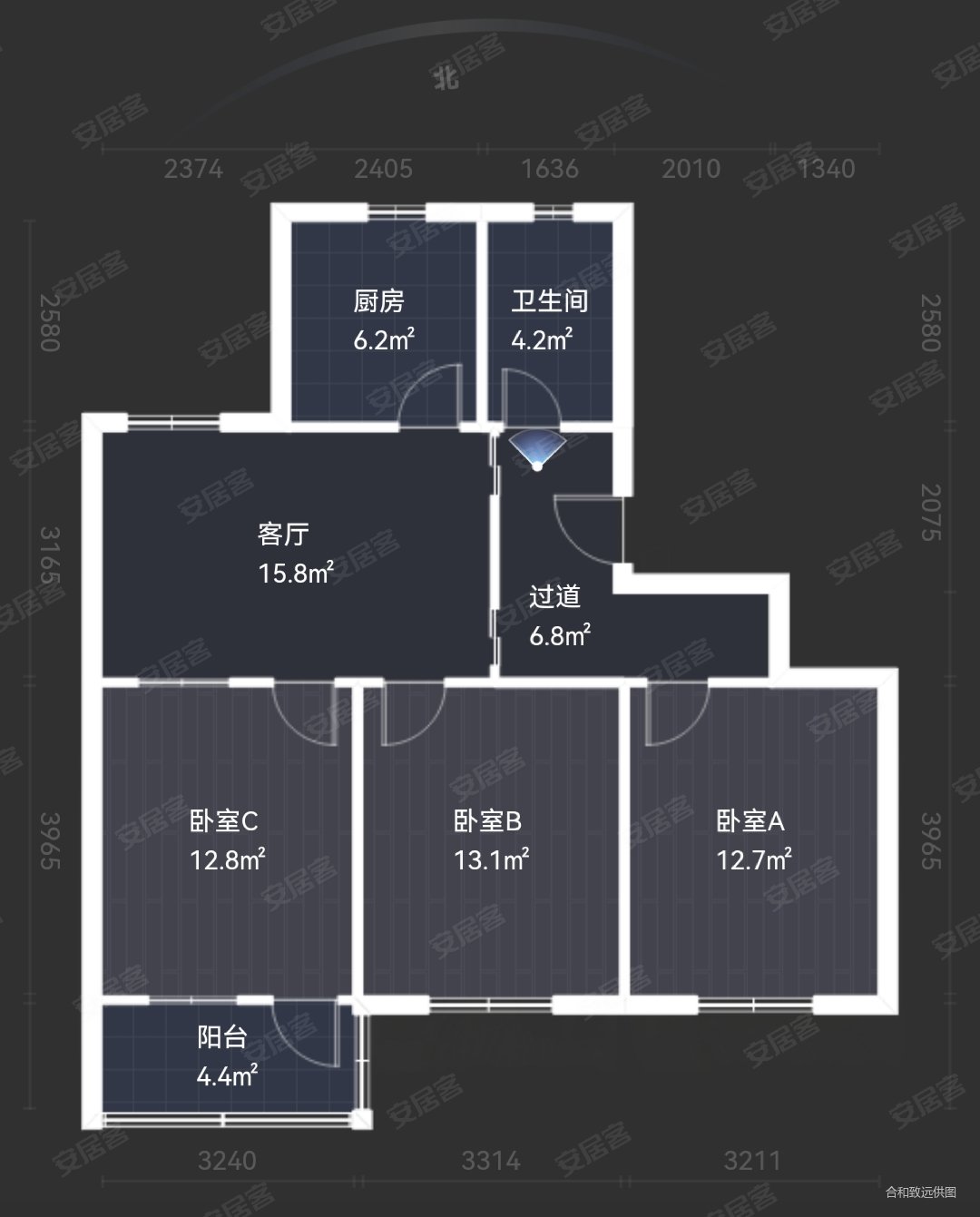 挹秀新村3室2厅1卫90㎡南202.8万