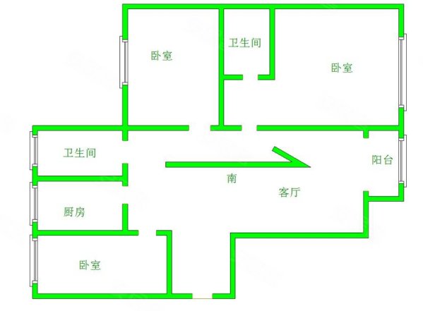 田园清水湾3室2厅2卫130㎡南北105万