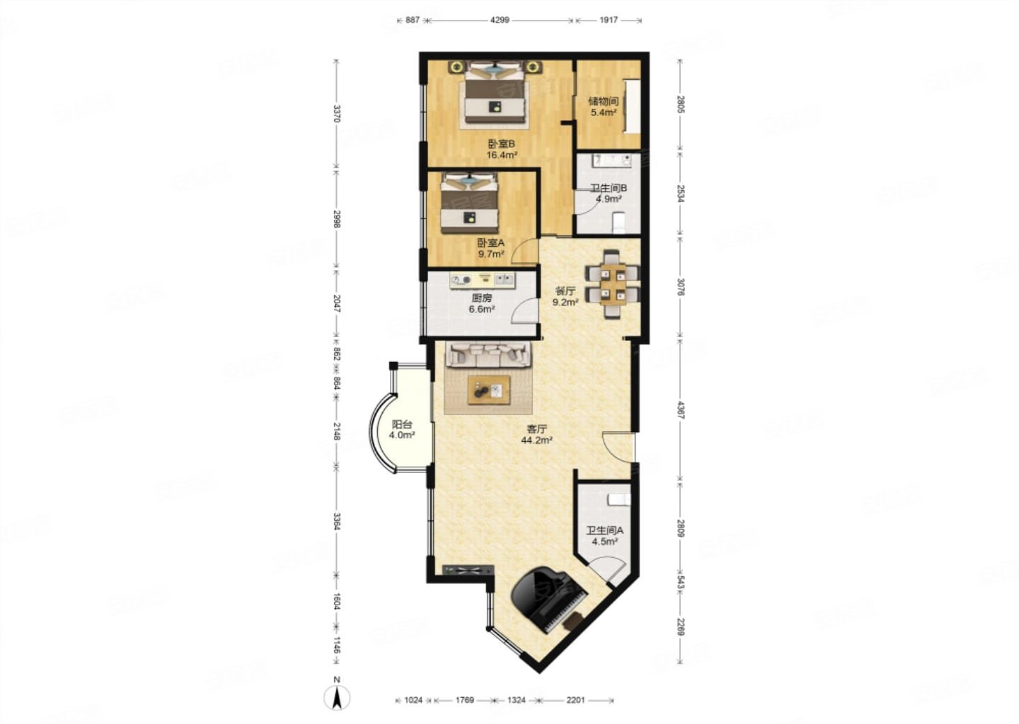 绿岛花园二手房,300万,3室2厅,2卫,138平米-青岛安居客