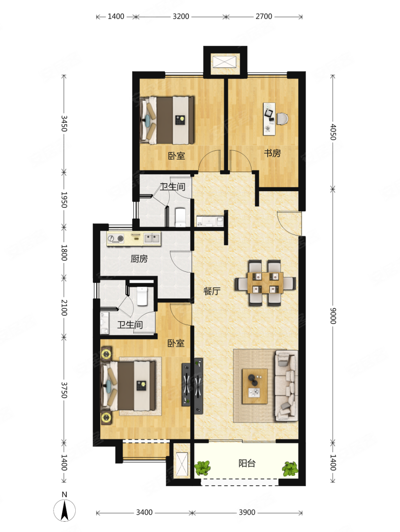 急售兴华街富力天禧公馆精装修带家具没住过大红本中楼层