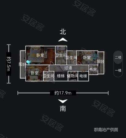 富力唐宁花园(别墅)4室3厅4卫246㎡南北2800万