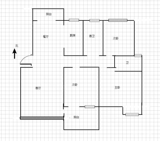 鸿威东方丽景南区3室2厅2卫131㎡南北132万