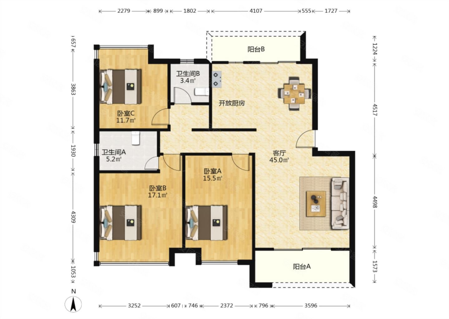 时代悦府南北通透户型纯毛坯次新小区商业配套齐全