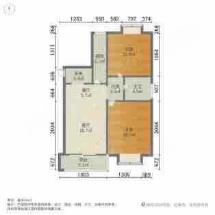 嘉骏香山苑2室1厅1卫92㎡南北499万