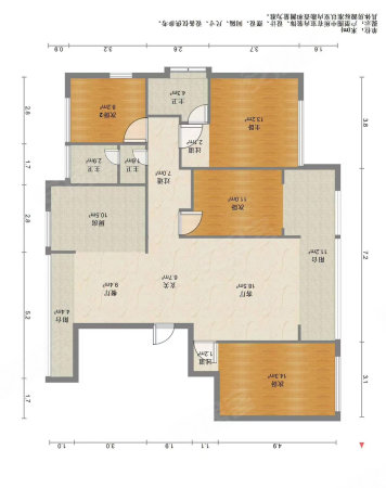 绿城兰园4室2厅2卫167㎡南北150.8万