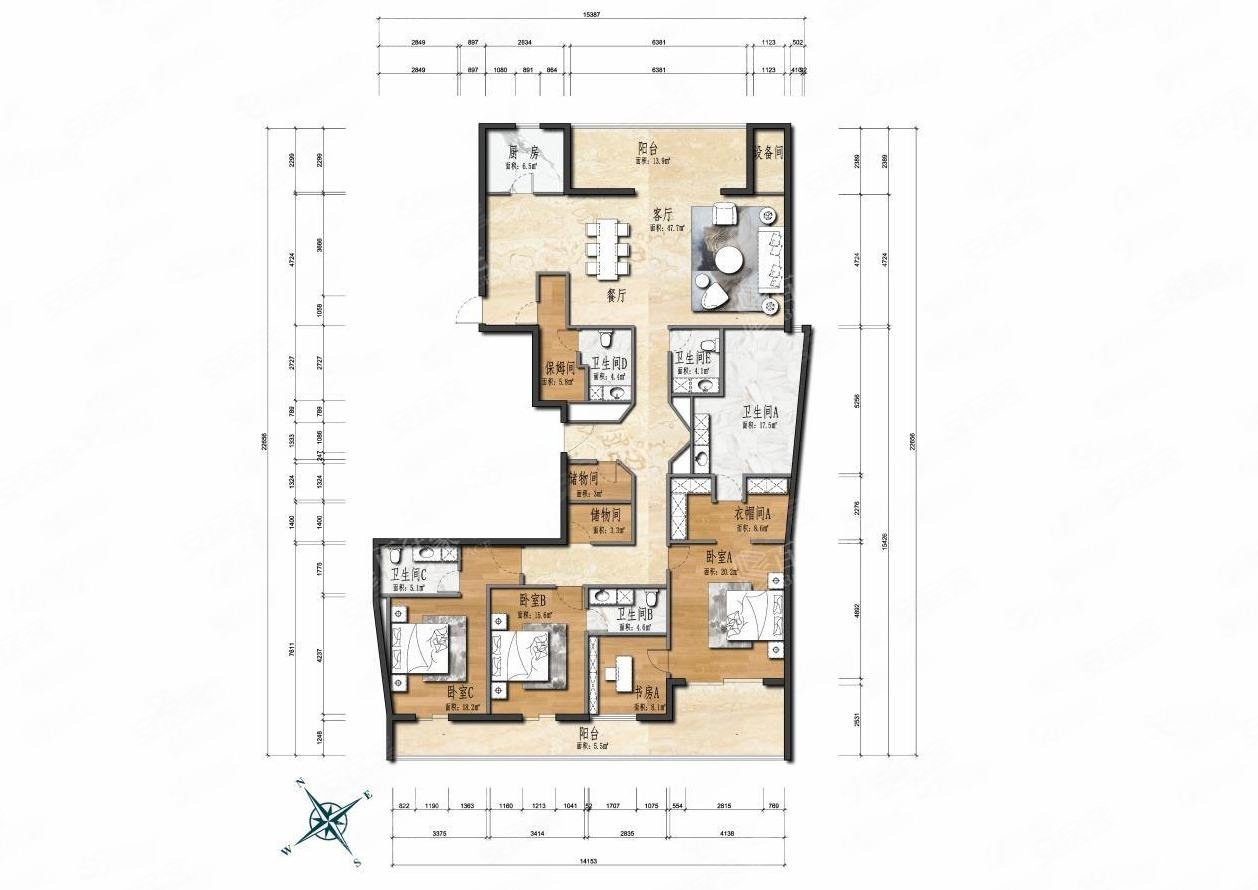 4|绿地海珀外滩299户型丨一手订单转让|高区景观好,绿城黄浦湾二手房