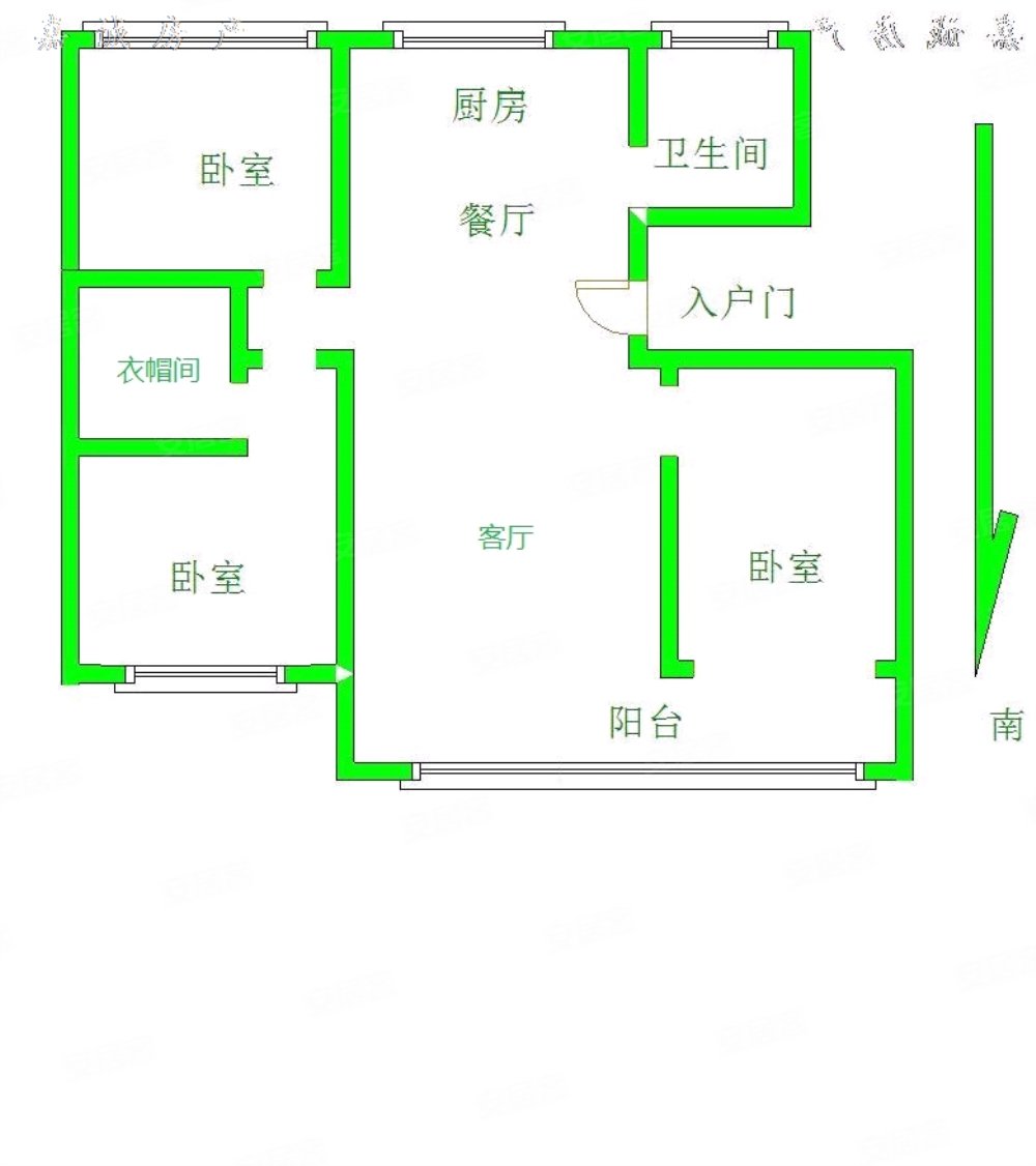 青城樱园133平南北通透精装未住76万可按揭