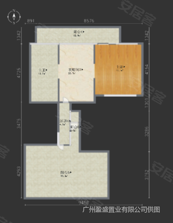 越秀宏城花园7室2厅7卫330㎡南北6888万