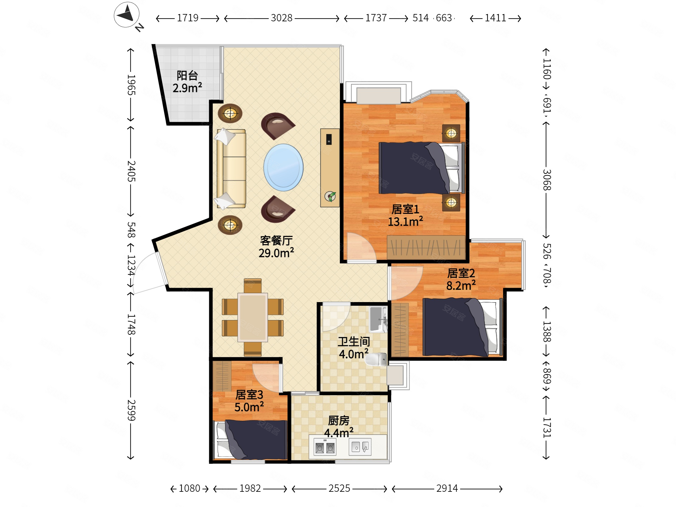 香诗美林花园精装大三房,临深圳湾,看园博园,业主换房急卖