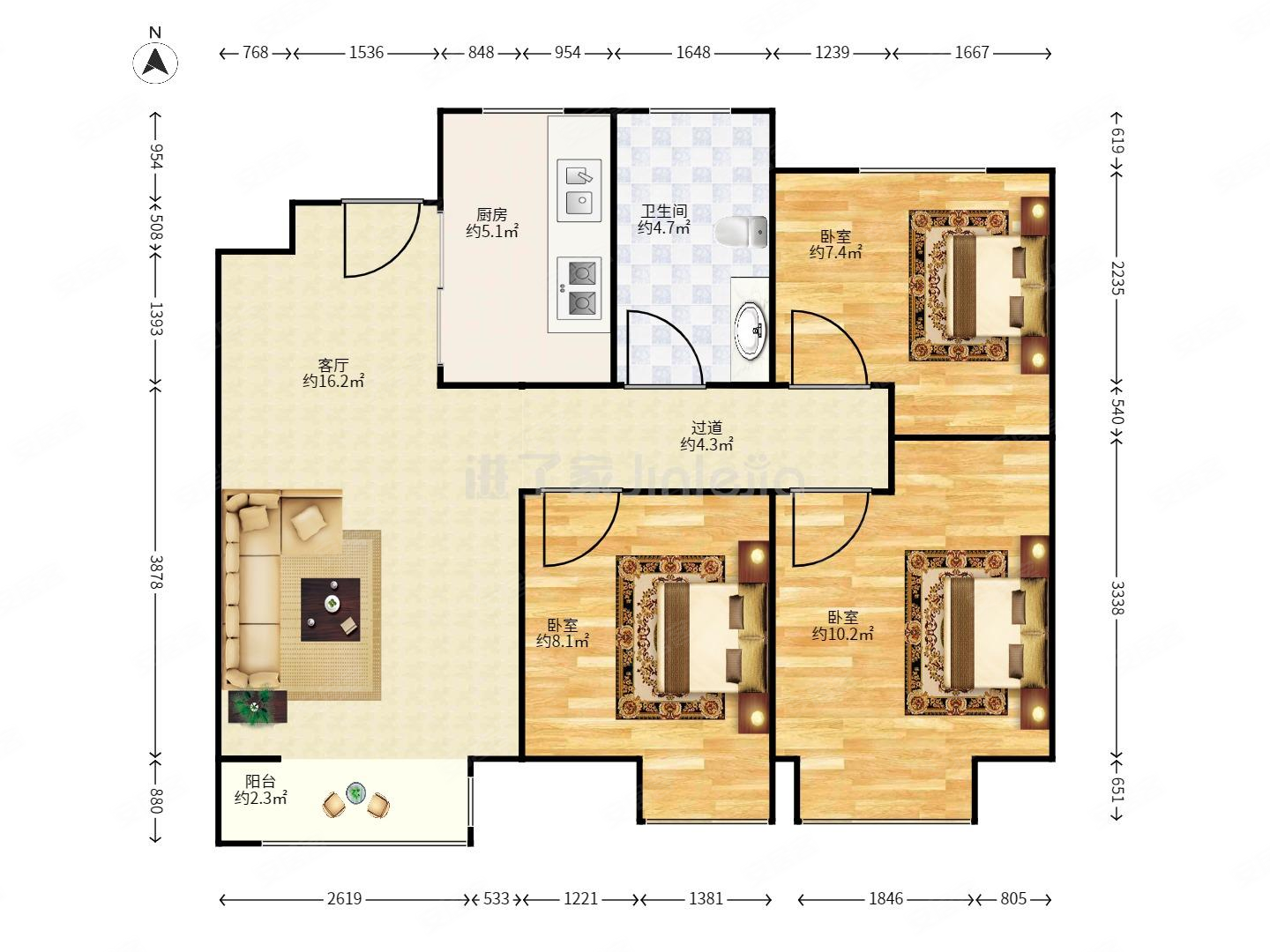急售中海左岸澜庭高楼层视野好近地铁小三房南北通透
