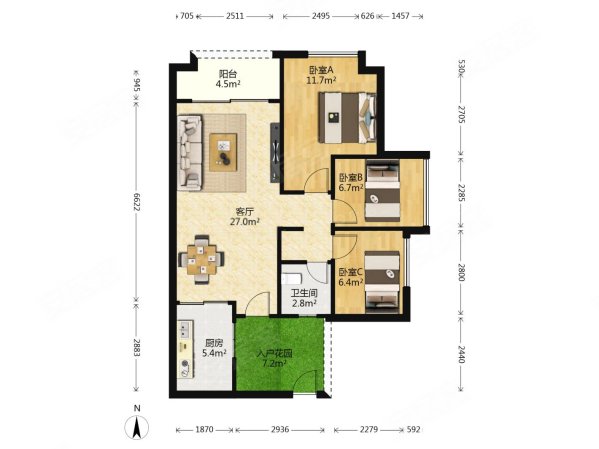 实地常春藤精装望花园全新未入住业主诚心放卖