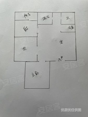 观水路社区2室1厅1卫71.89㎡西72万