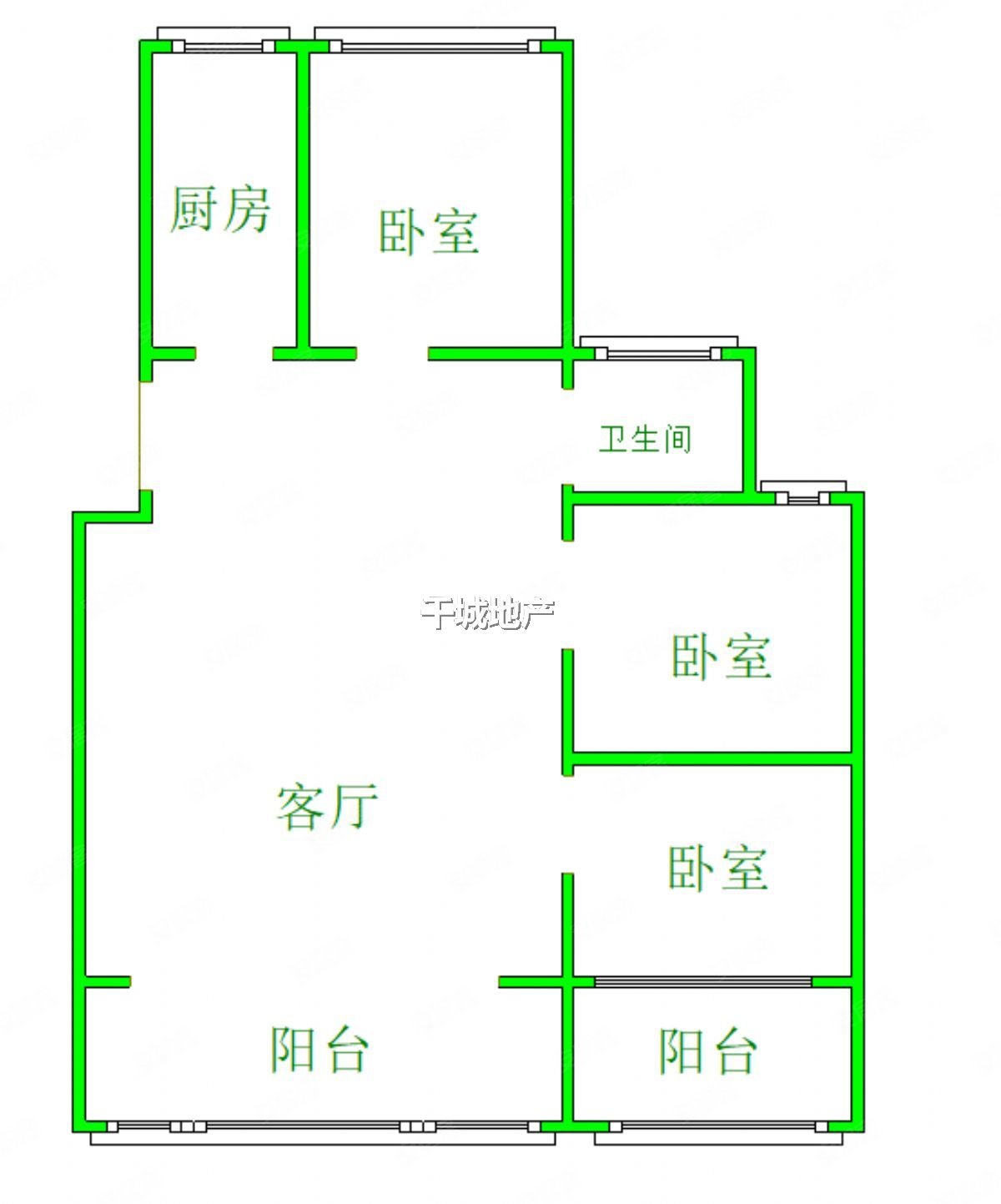 银江花园(六合)3室2厅1卫92.12㎡南北130万