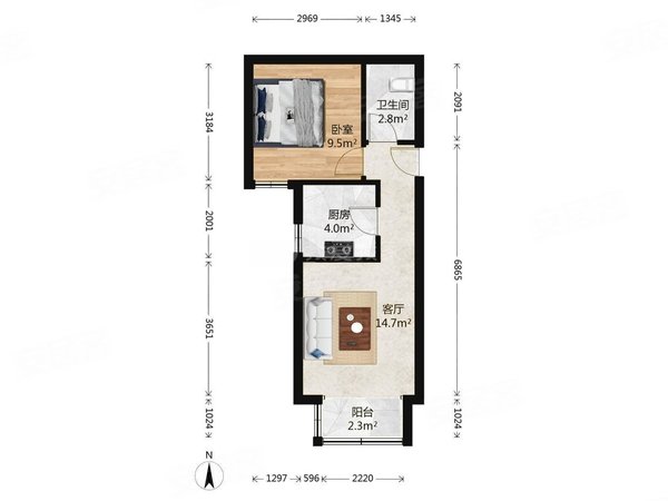 渠县住欣家园(西区)新上好房住欣家园西区1室1厅出租房源真实图片