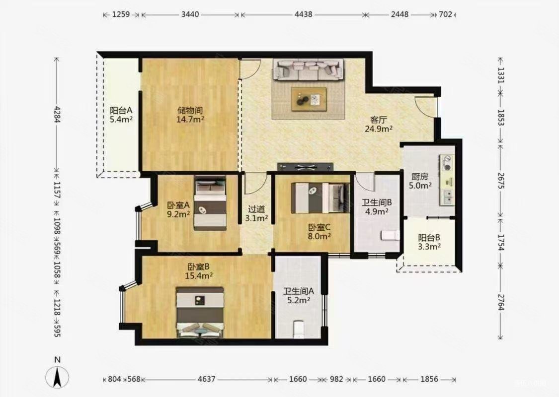 碧波豪庭户型图,简阳碧波豪庭_大山谷图库