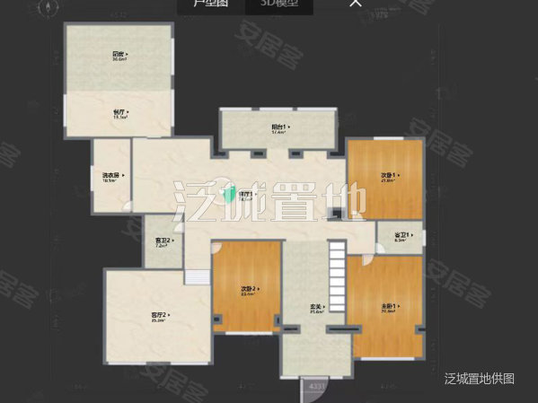 王府花园7室3厅4卫415.64㎡南北2298万