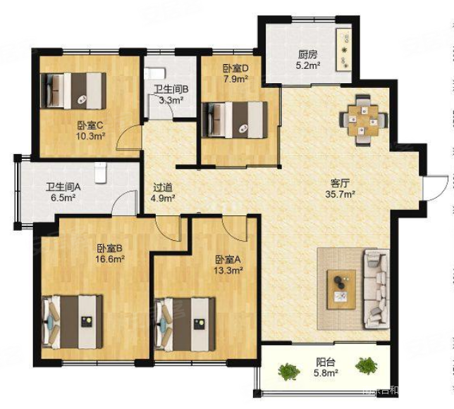 带电梯,鲁能公馆(建邺)二手房,700万,4室2厅,2卫,142平米-南京安居客