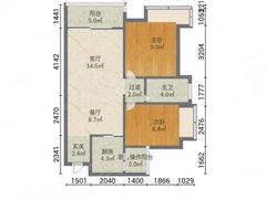 珠海高新区唐家湾惠景和园 2室2厅1卫出租房源真实图片