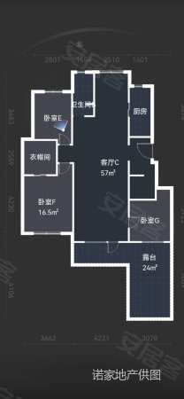 华润二十四城F区4室2厅2卫140.53㎡南北368万