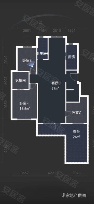 华润二十四城F区4室2厅2卫140.53㎡南北368万