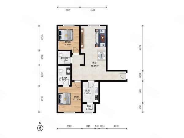 【多图】西城晶华,金融街租房,金融街,西城晶华,南北通透,双卫,带车位