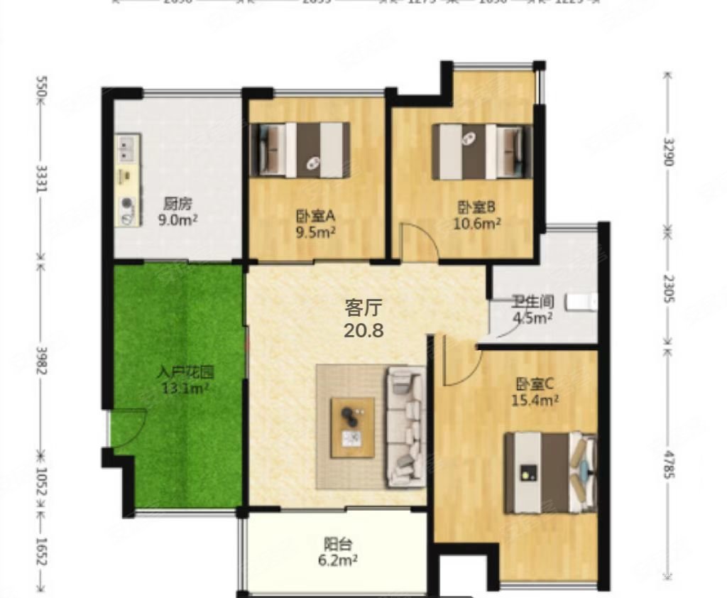 中海品质小区大入户花园这还不吸引你吗