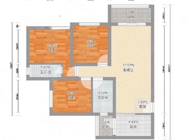 重庆巴南龙洲湾珠江城(d区)巴南区 珠江城二期 三房 1500元月出租房源
