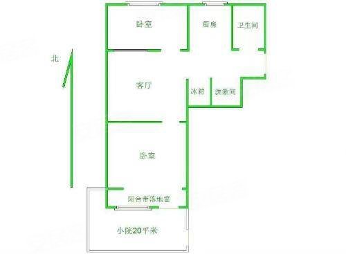 乐凯第一生活区2室1厅1卫48㎡南北45万