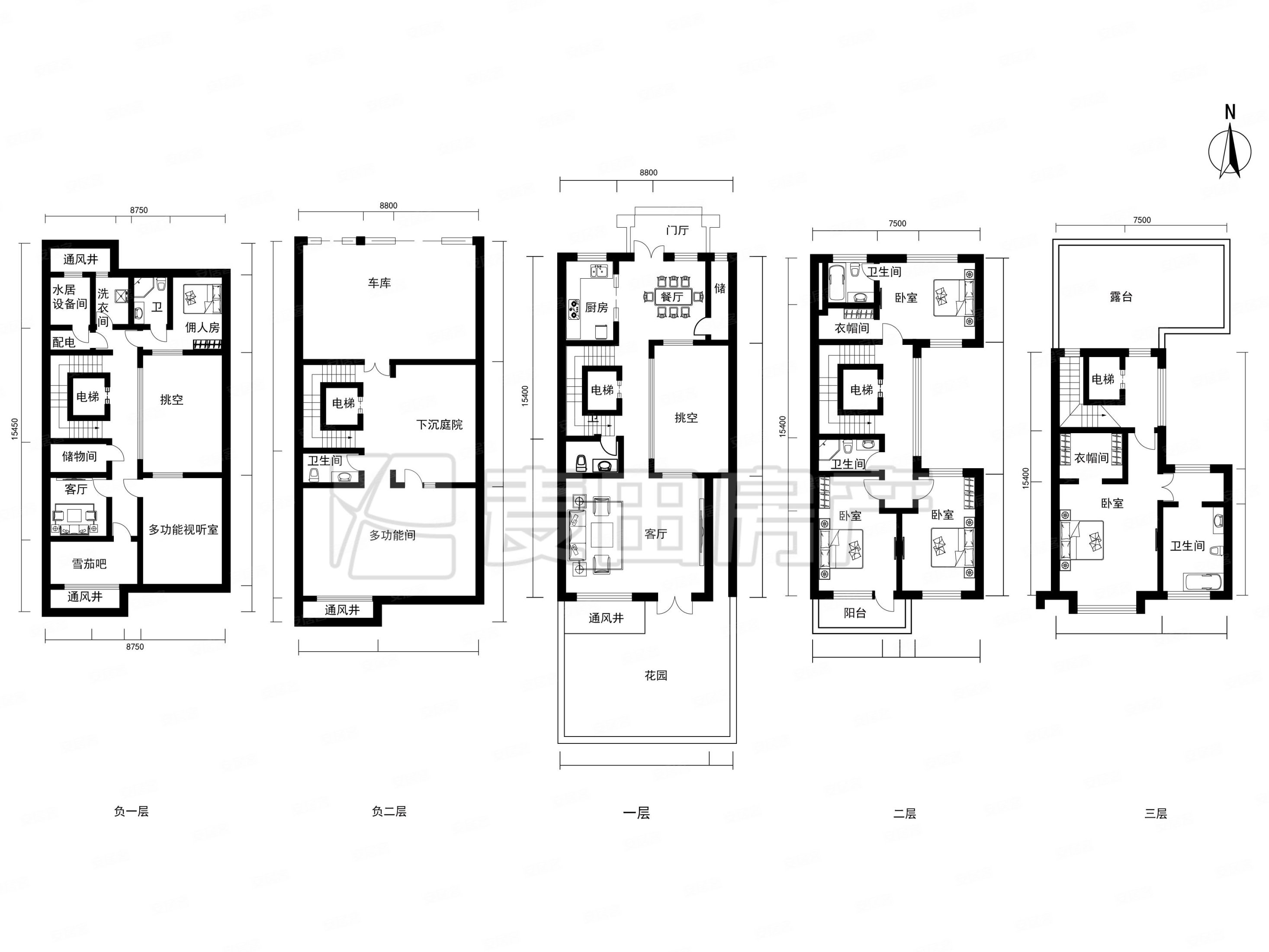 观承别墅4室2厅4卫350㎡南北2050万