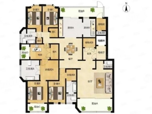 上海闵行金虹桥古北壹号(别墅)可住家,可办公,可接待,停10部车,轻奢