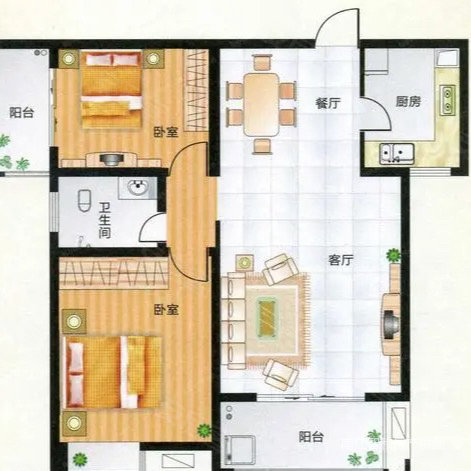 亲和苑小区4室2厅2卫130㎡南北45万