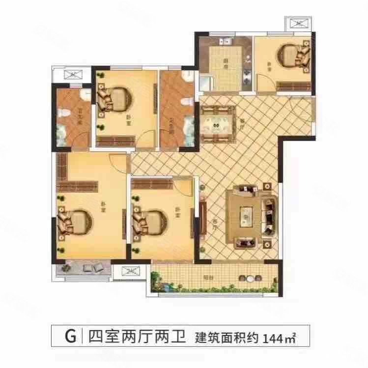 一口价正商城四室两厅两卫带电梯满两年南北通透户型方正