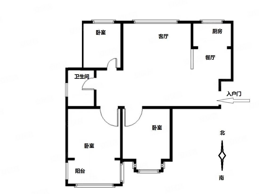 北海路北宫街精装三室未住全明户型上林苑明德近