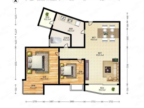 户型 户型图 平面图 600_450