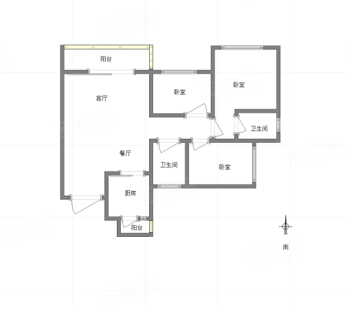 恒大未来城一街区3室2厅2卫111.25㎡南北95万