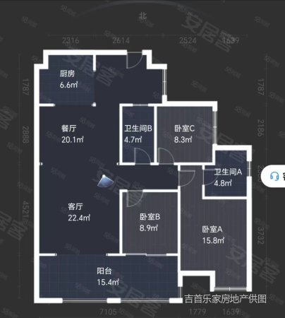 仁安御香山(公寓住宅)3室2厅2卫117.82㎡南北79.8万