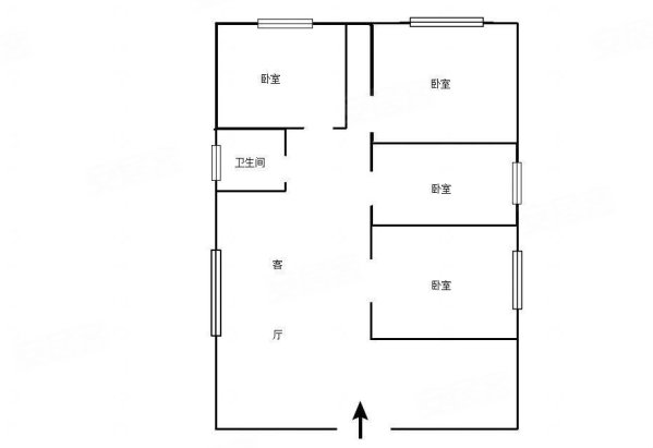 铂金广场3室2厅2卫121㎡南北73万