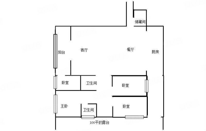 溪畔丽景4室2厅2卫122.89㎡南北155万