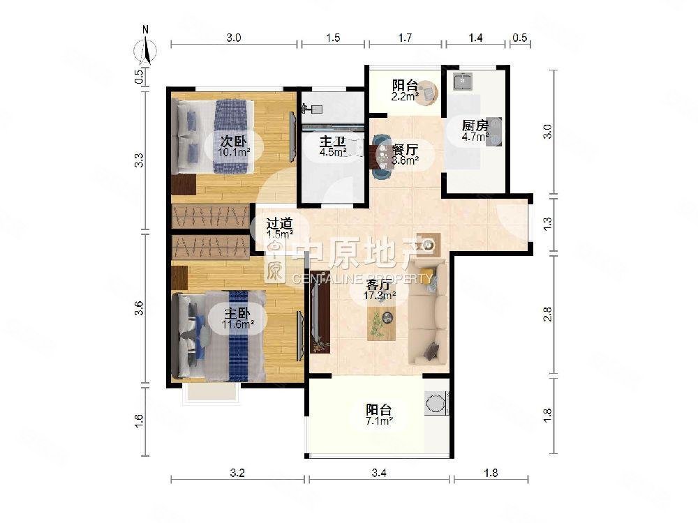 马陆地铁站 h户型南北通 70年产权 能贷款  税费低 看